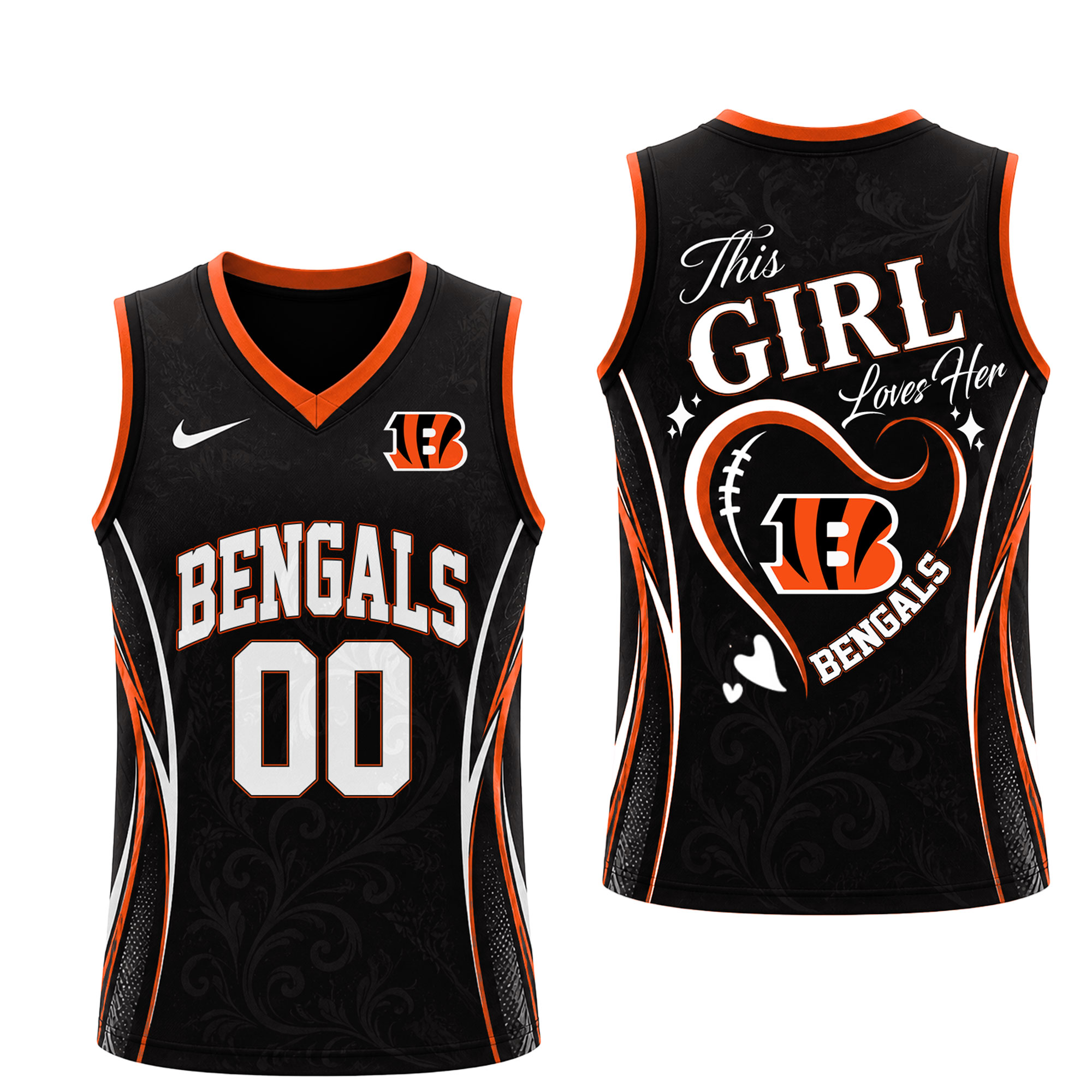 Cincinnati Bengals x Premium NFL Women’s Game Day Love Tank Top Jersey TTH300502