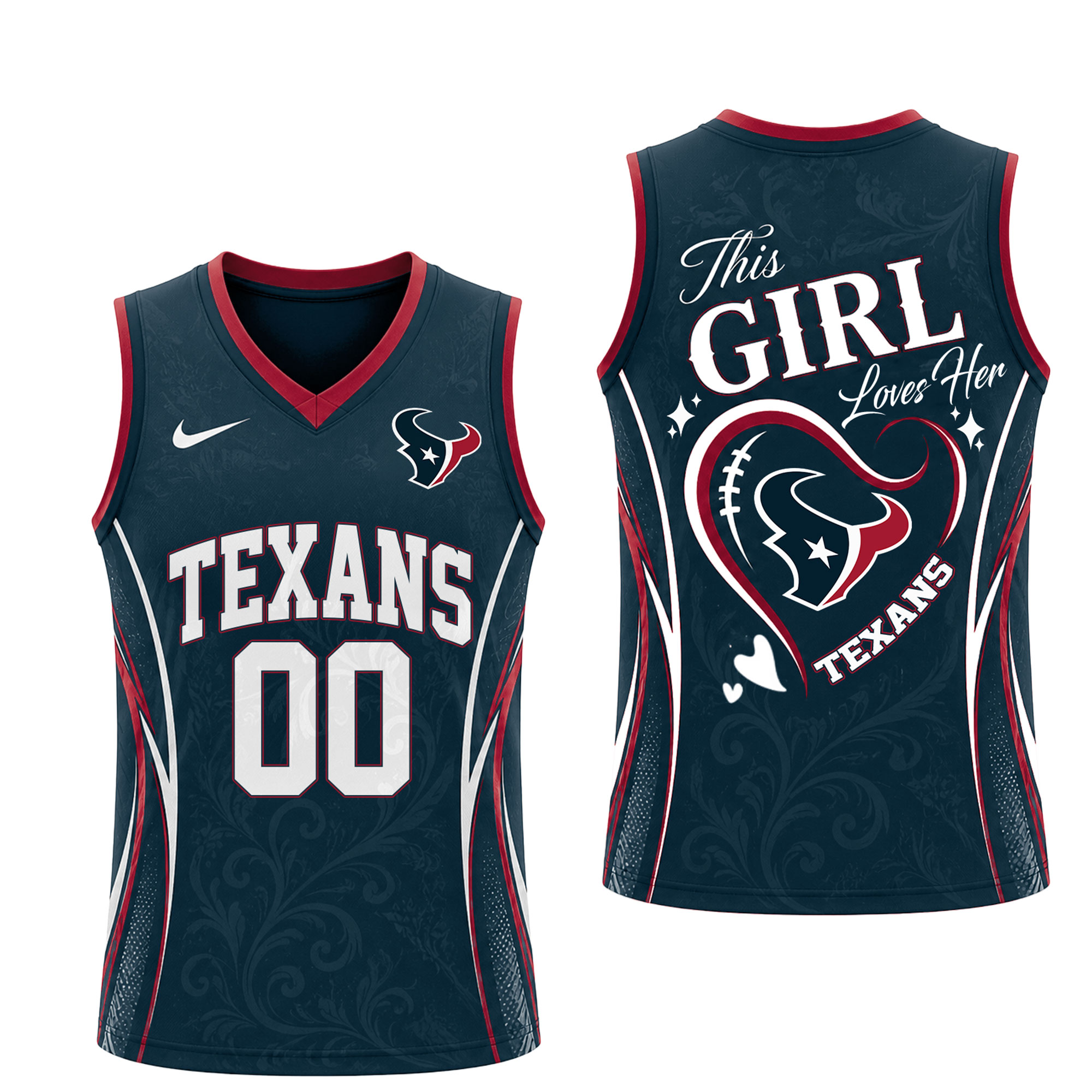 Houston Texans x Premium NFL Women’s Game Day Love Tank Top Jersey TTH300502