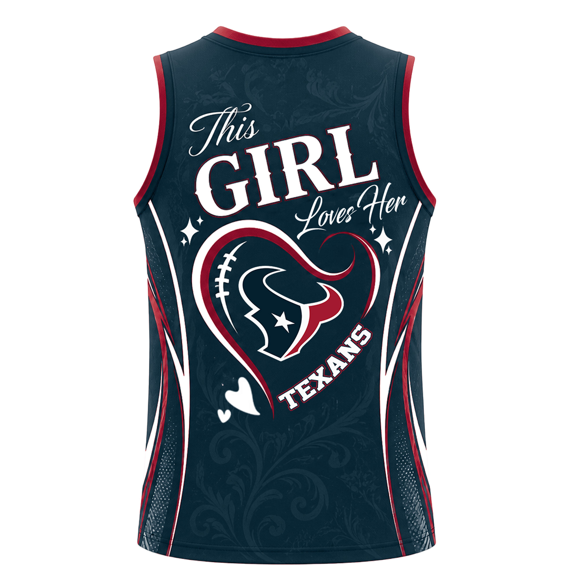 Houston Texans x Premium NFL Women’s Game Day Love Tank Top Jersey TTH300502 - Image 3
