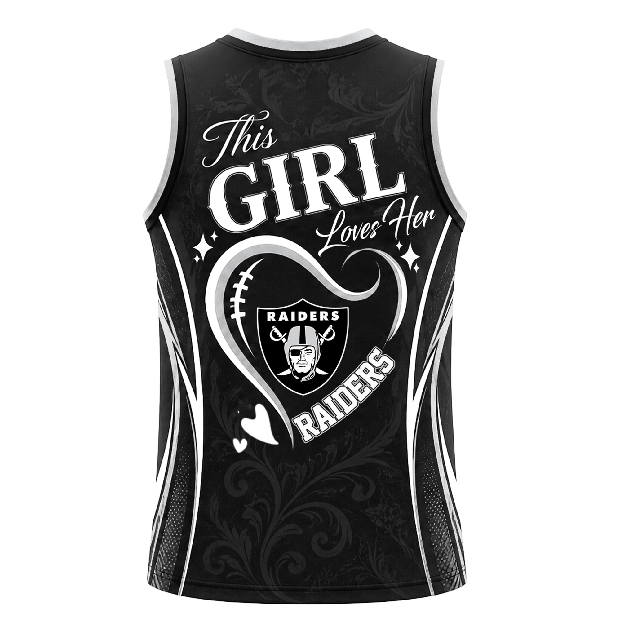 Las Vegas Raiders x Premium NFL Women’s Game Day Love Tank Top Jersey TTH300502 - Image 3