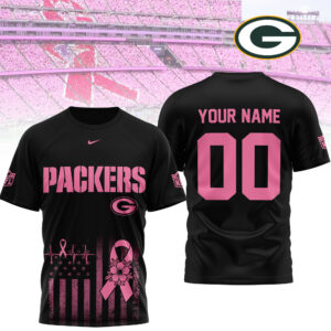 Green Bay Packers x Premium NFL Breast Cancer Awareness 3D Shirt TTH300500
