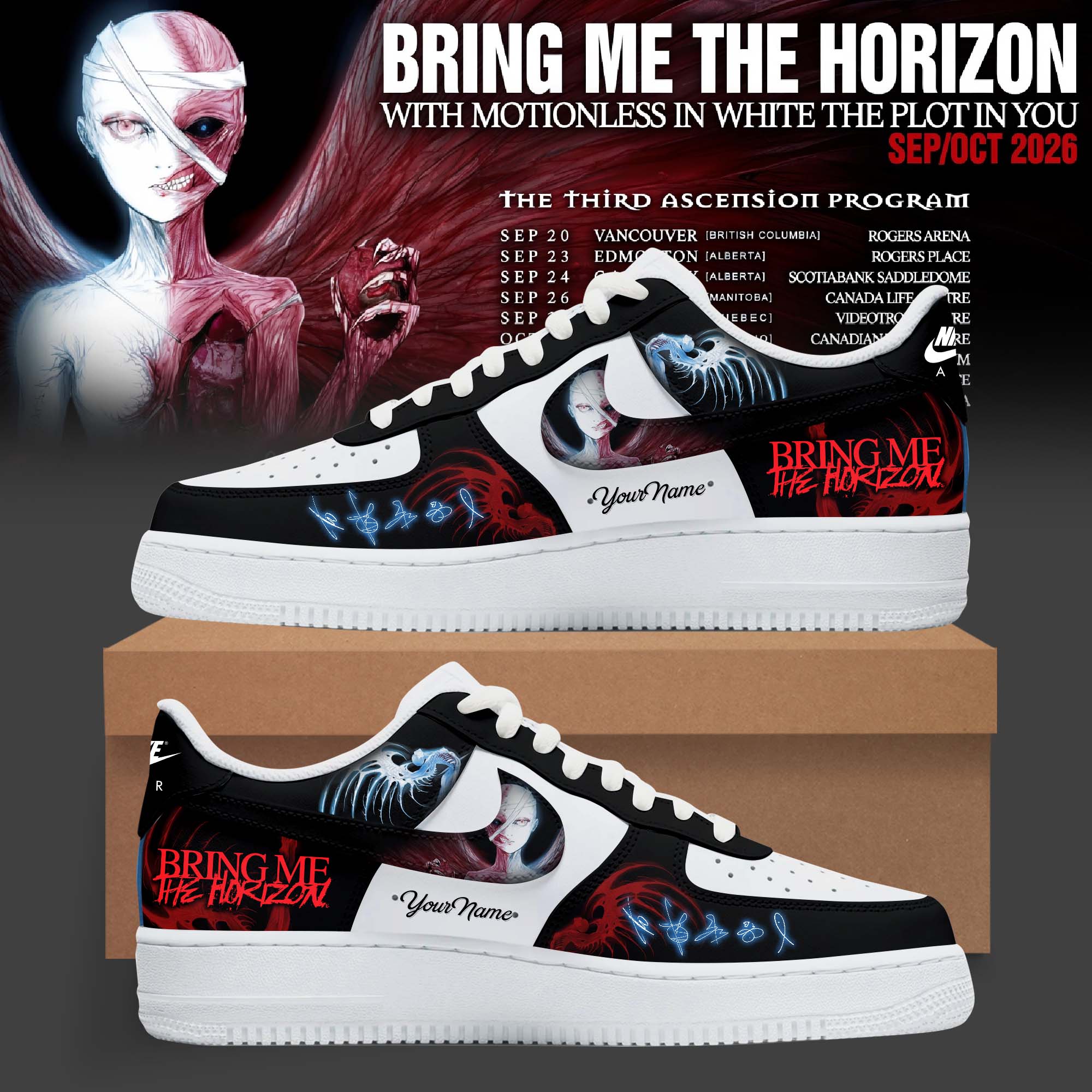Post Human Nex Gen Third Ascension Program Tour 2026 Premium Sneakers