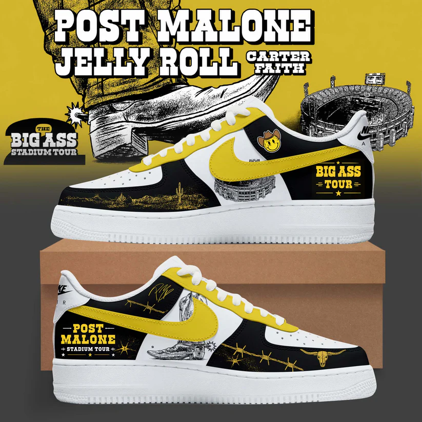 Post Malone The Big Ass Stadium World Tour Premium Fan Sneakers