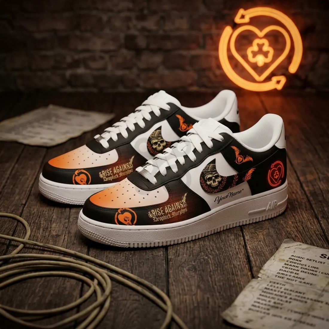Rise Against X Dropkick Murphys 2026 Tour Air Force Sneakers Collection