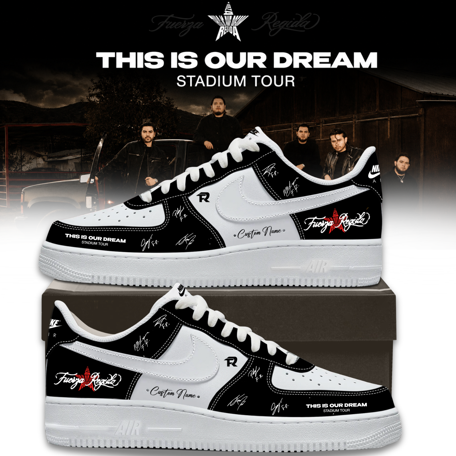 Fuerza Regida This Is Our Dream Stadium Tour 2026 Signature Sneakers