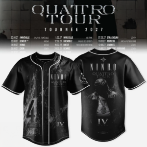 Ninho Quattro Tour Premium Black Button Baseball Jersey Collection