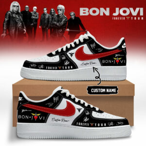 Bon Jovi Forever Tour 2026 Premium Rock Band Signature Sneakers