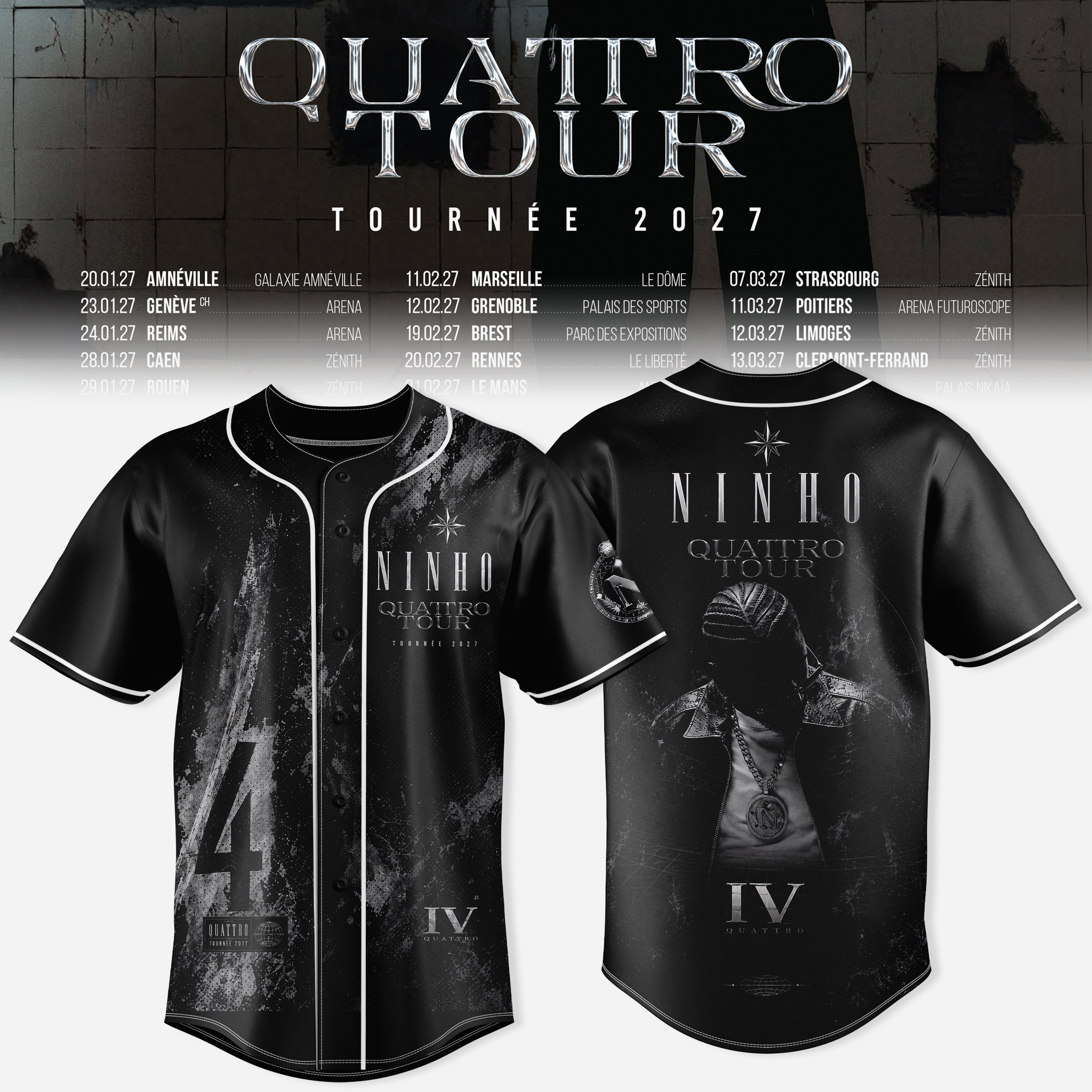 QUATTRO Tour Premium Baseball Jersey Fan Collection