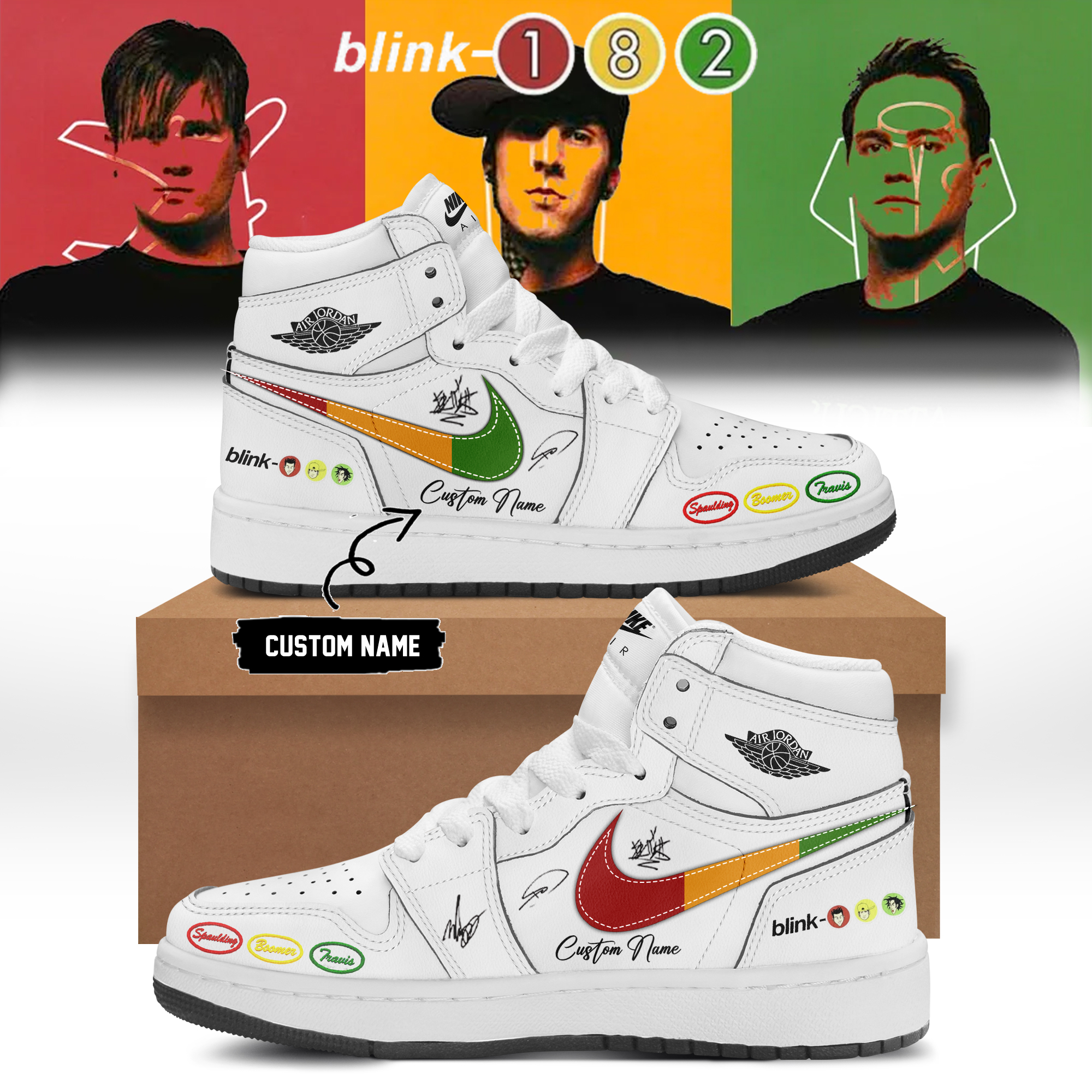 Blink 182 Take Off Your Pants And Jacket Collector Signature Sneakers
