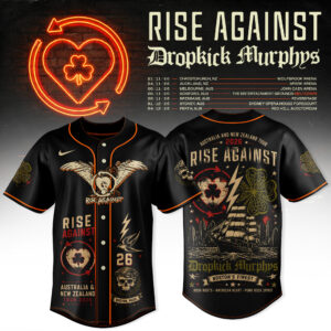 Rise Against x Dropkick Murphys AUNZ Tour 2026 Limited Baseball Jersey