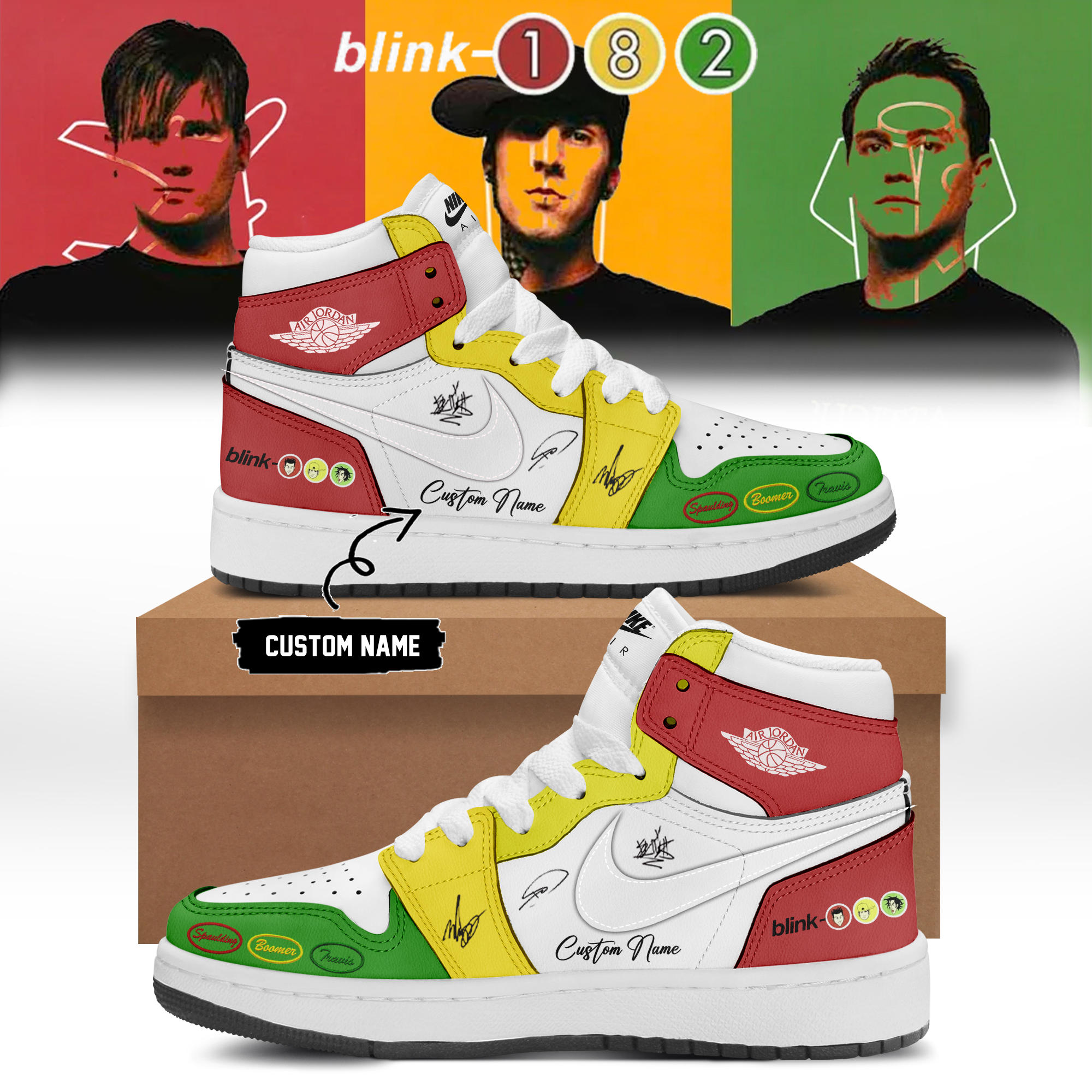 Blink 182 Take Off Your Pants And Jacket 25th Anniversary Limited Fan Sneakers
