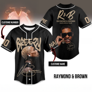 Raymond and Chris Brown The R And B Tour Grail Baseball Jersey Edition