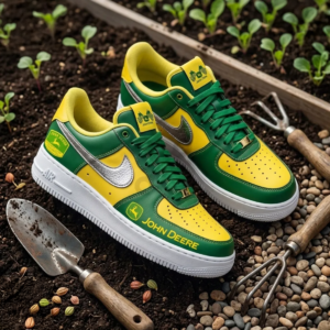 John Deere Yellow Green Custom Air Force 1 Sneakers Collection