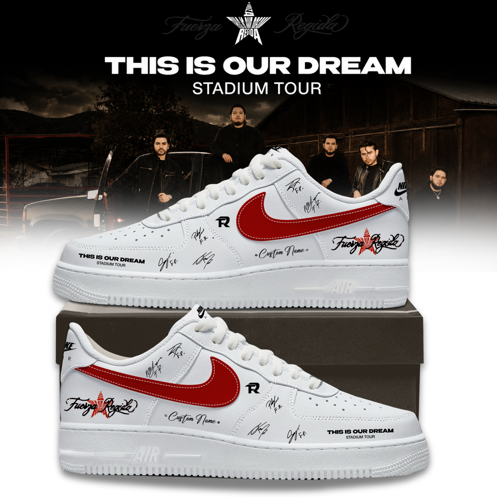 Fuerza Regida This Is Our Dream Stadium Tour 2026 Limited Tour Sneakers
