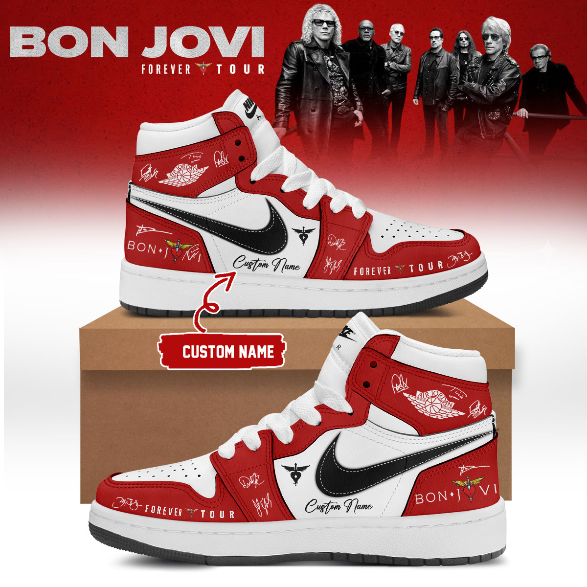 Bon Jovi Forever Tour 2026 Collector Edition Fan Sneakers