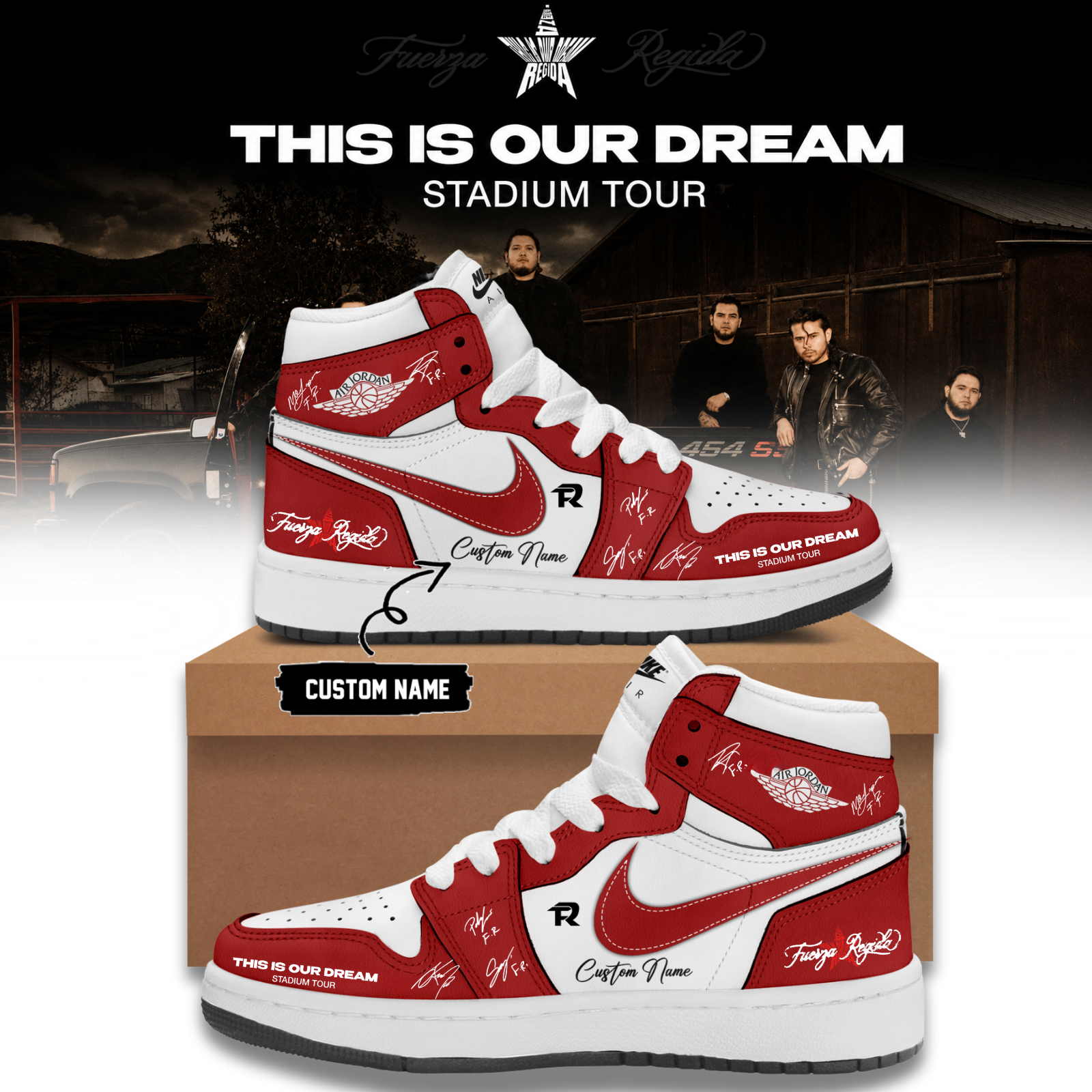 Fuerza Regida This Is Our Dream Stadium Tour 2026 Premium Collector Sneakers