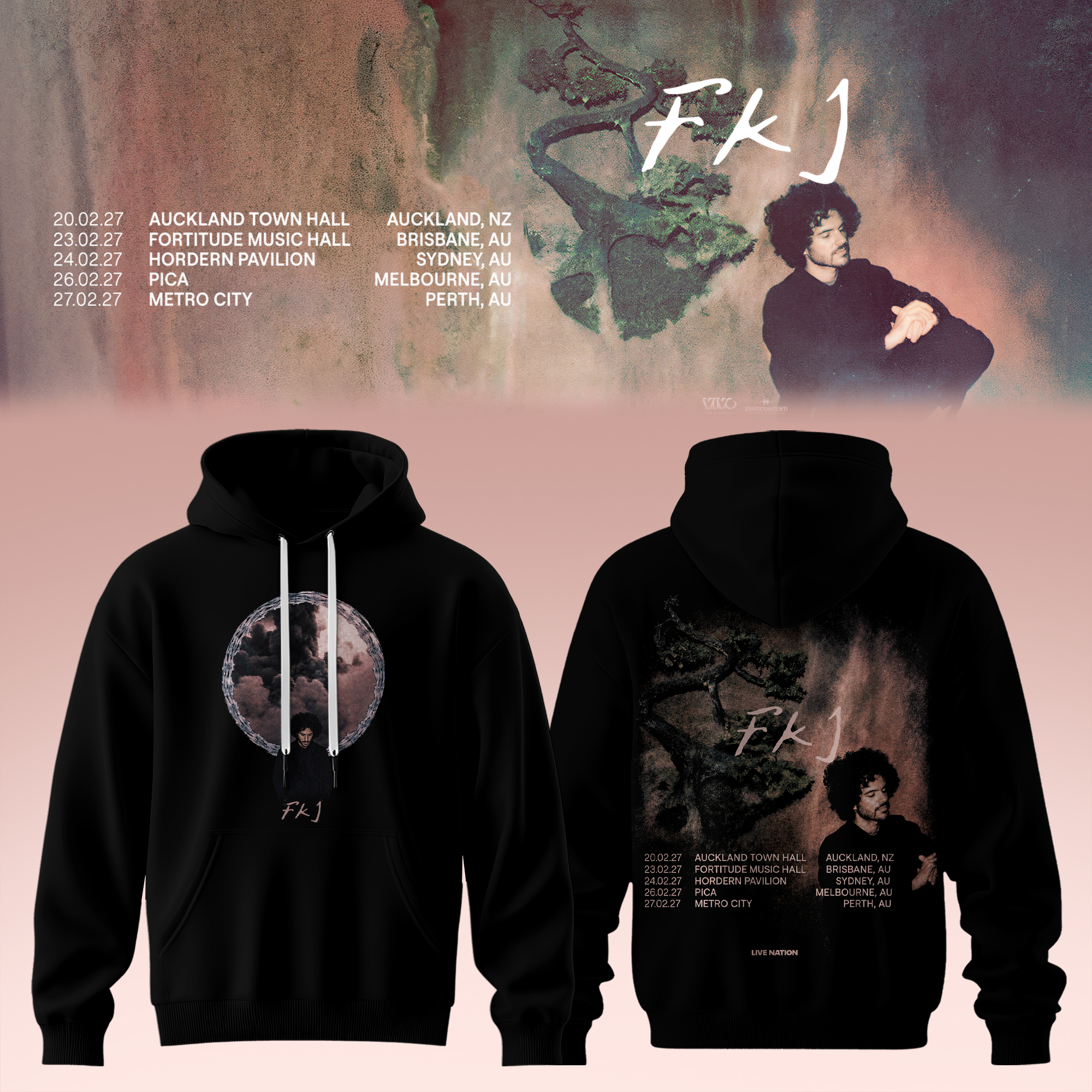 Fkj Aunz Tour 2027 Exclusive Fan Hoodie Collection