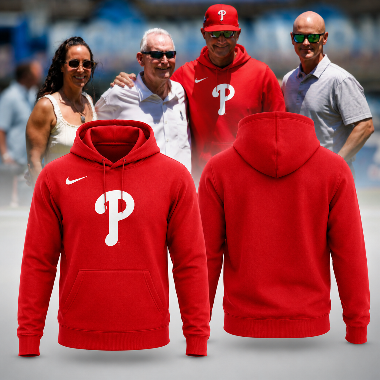 2026 Philadelphia Phillies Red Baseball Hoodie Mlb Fan Pullover Sweatshirt Gift For Baseball Fans