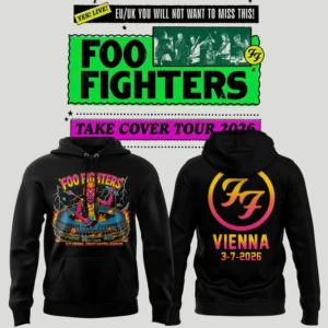 Foo Fighters Take Cover Tour 2026 Vienna Official Concert Hoodie Collection