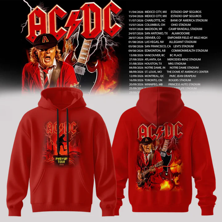 Ac Dc Power Up Tour 2026 North America Official Concert Hoodie