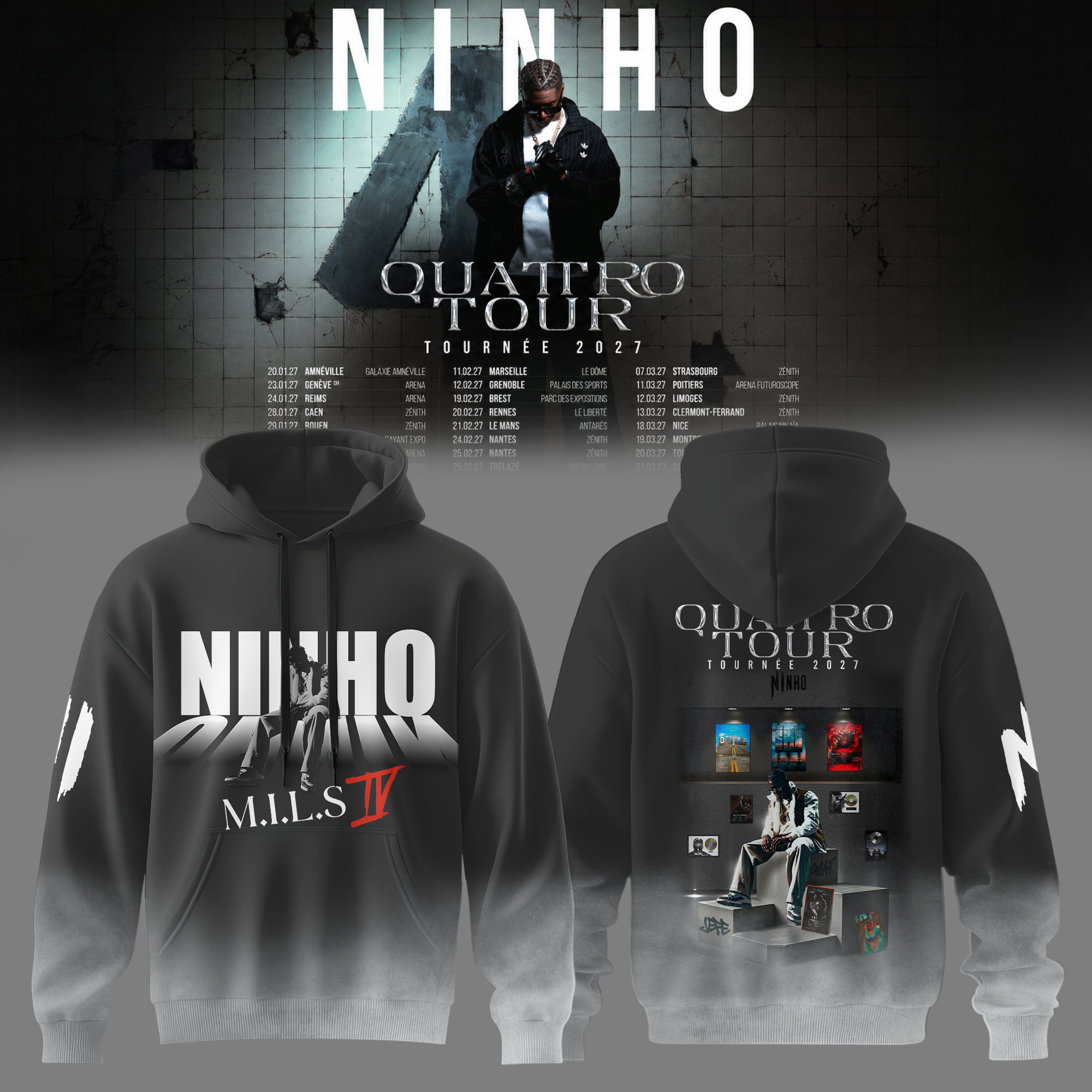 Quattro Tour 2027 Limited Concert Hoodie Edition