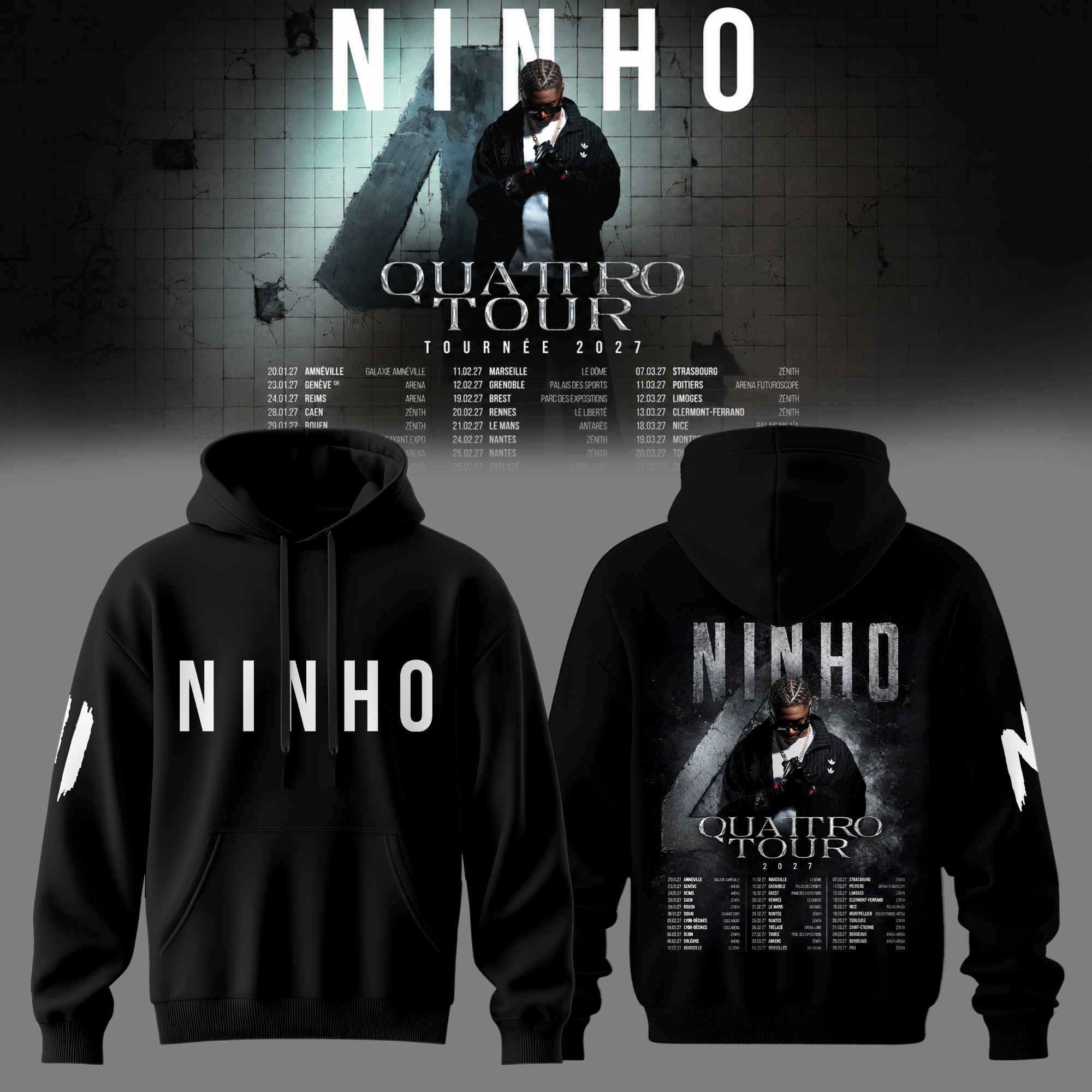 Quattro Tour 2027 Exclusive Fan Hoodie Collection