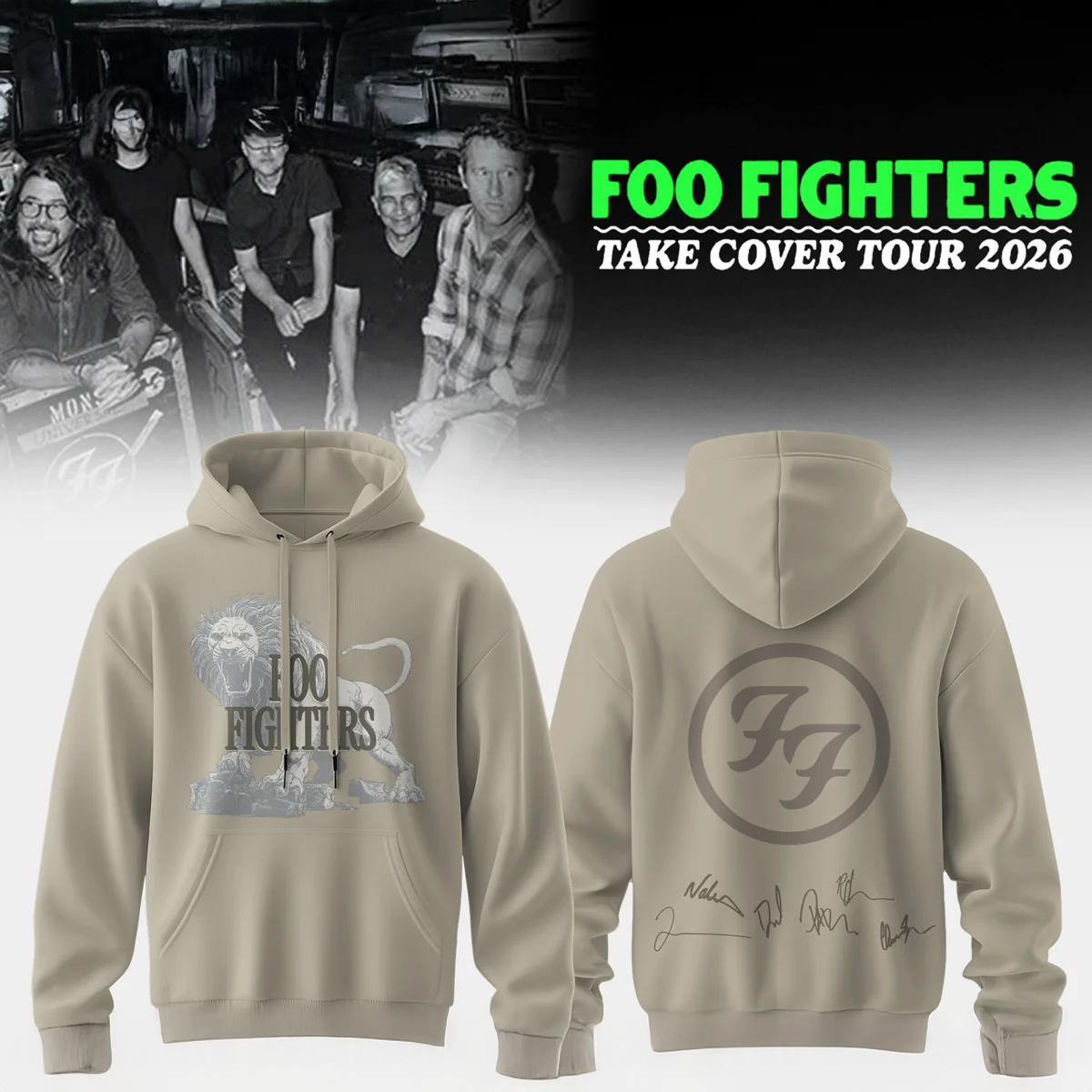 Foo Fighters Take Cover Tour Collector Shirt And Hoodie Edition