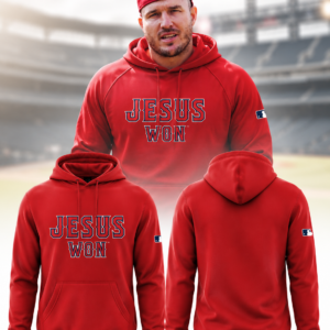 Jesus Won Christian Faith Baseball Hoodie Inspirational Religious Pullover Gift For Christians