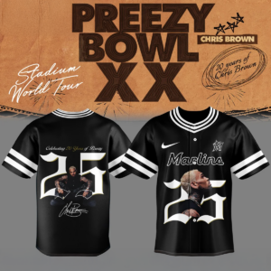 Chris Brown Breezy Bowl Xx Miami Marlins Premium Baseball Jersey