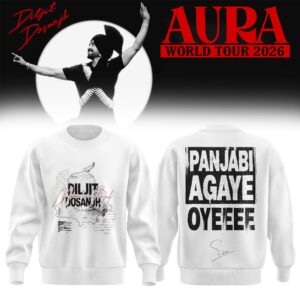 Diljit Dosanjh Aura World Tour 2026 Collector Music Sweatshirt