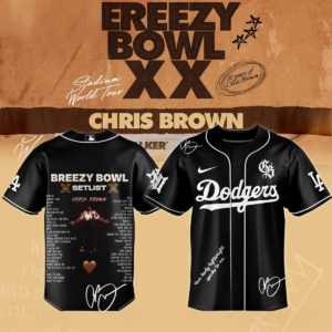 Chris Brown Breezy Bowl Xx Dodgers Premium Fan Baseball Jersey