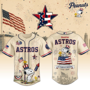 Houston Astros Peanuts Usa 250Th Anniversary 2026 Baseball Jersey Edition