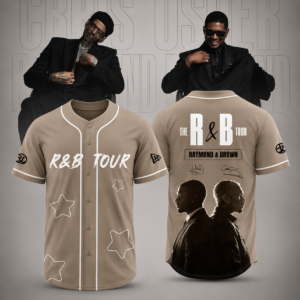 Chris Brown Raymond R And B Tour Premium Baseball Jersey Collection4