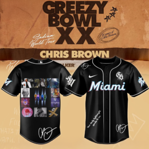 Chris Brown Breezy Bowl Xx Miami Marlins Baseball Jersey Edition