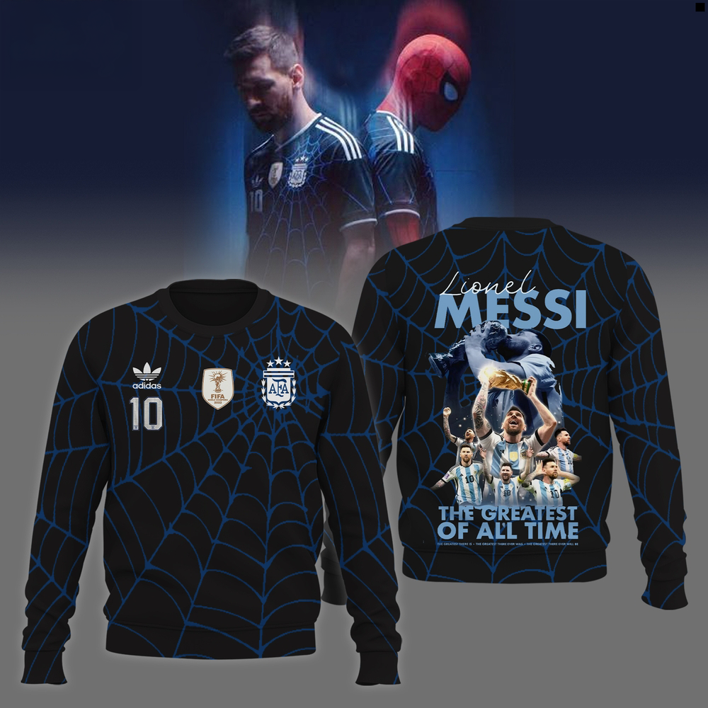 Messi X Spider Man Goat Web Hero Collector Fan Sweatshirt
