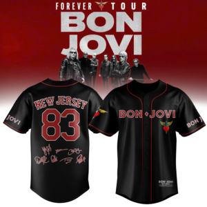 Bon Jovi Forever Tour 2026 Premium Signature Baseball Jersey Collection1