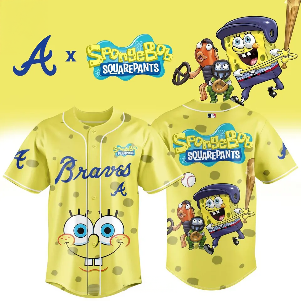Atlanta Braves Spongebob Squarepants 2026 Night Baseball Jersey