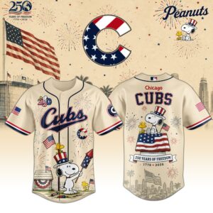Chicago Special Peanuts Usa 250Th Anniversary Baseball Jersey