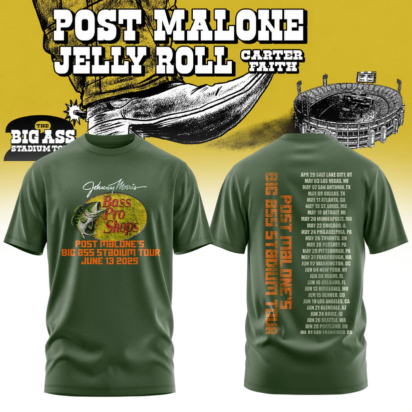 Post Malone The Big Ass Stadium World Tour Premium Concert Shirt