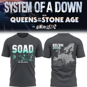 System Of A Down Uk Europe Stadium Tour 2026 Signature Graphic T-Shirt