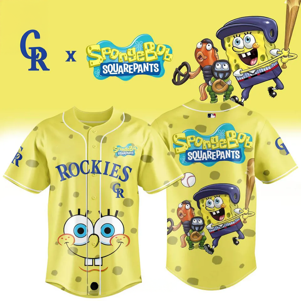 Colorado Rockies Spongebob Squarepants 2026 Night Game Baseball Jersey Edition