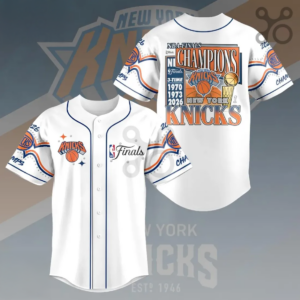 New York Knicks 2026 Nba Finals Champions Baseball Jersey Collector Edition