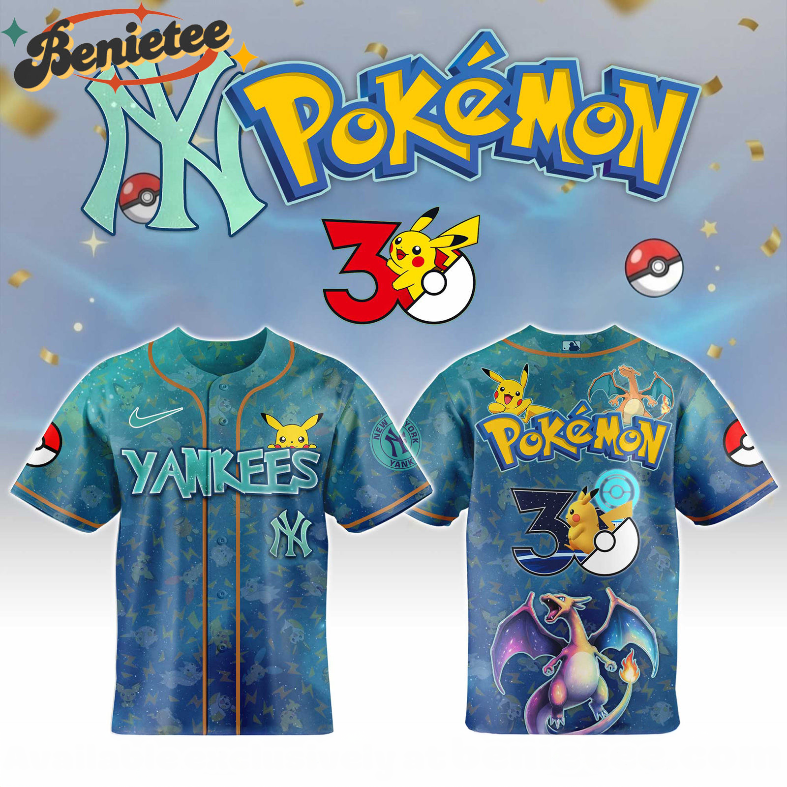All Mlb Teams X Pokemon Day Limited Edition Yankees Jersey