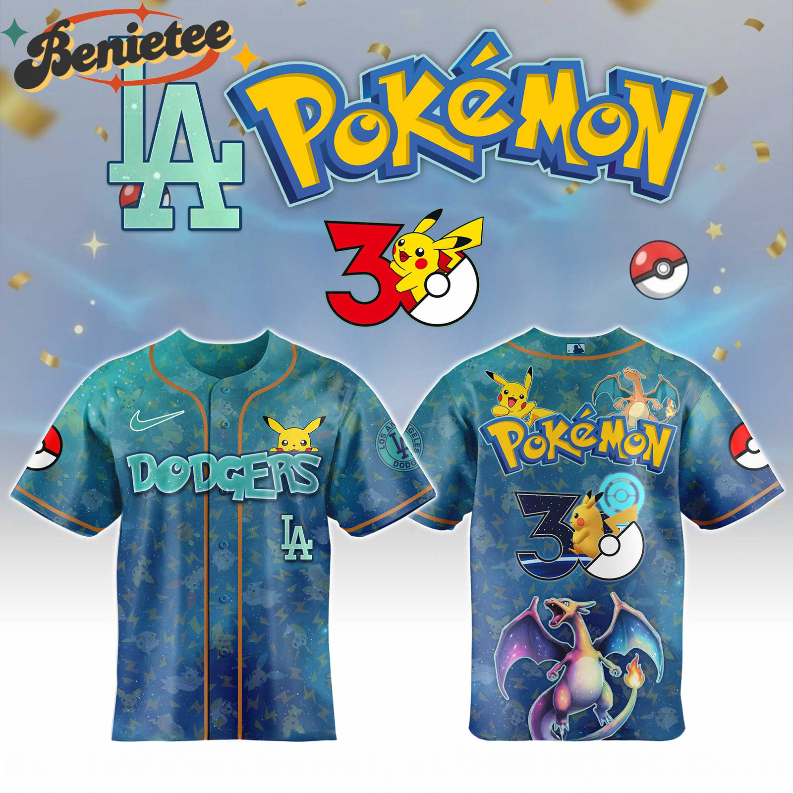 All Mlb Teams X Pokemon Day Limited Edition Dodgers Jersey