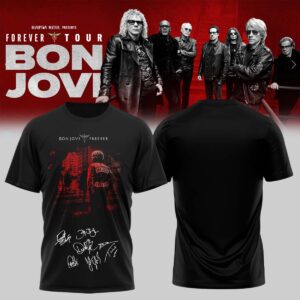 Bon Jovi Forever Tour Signature Collection Collector Graphic T-Shirt