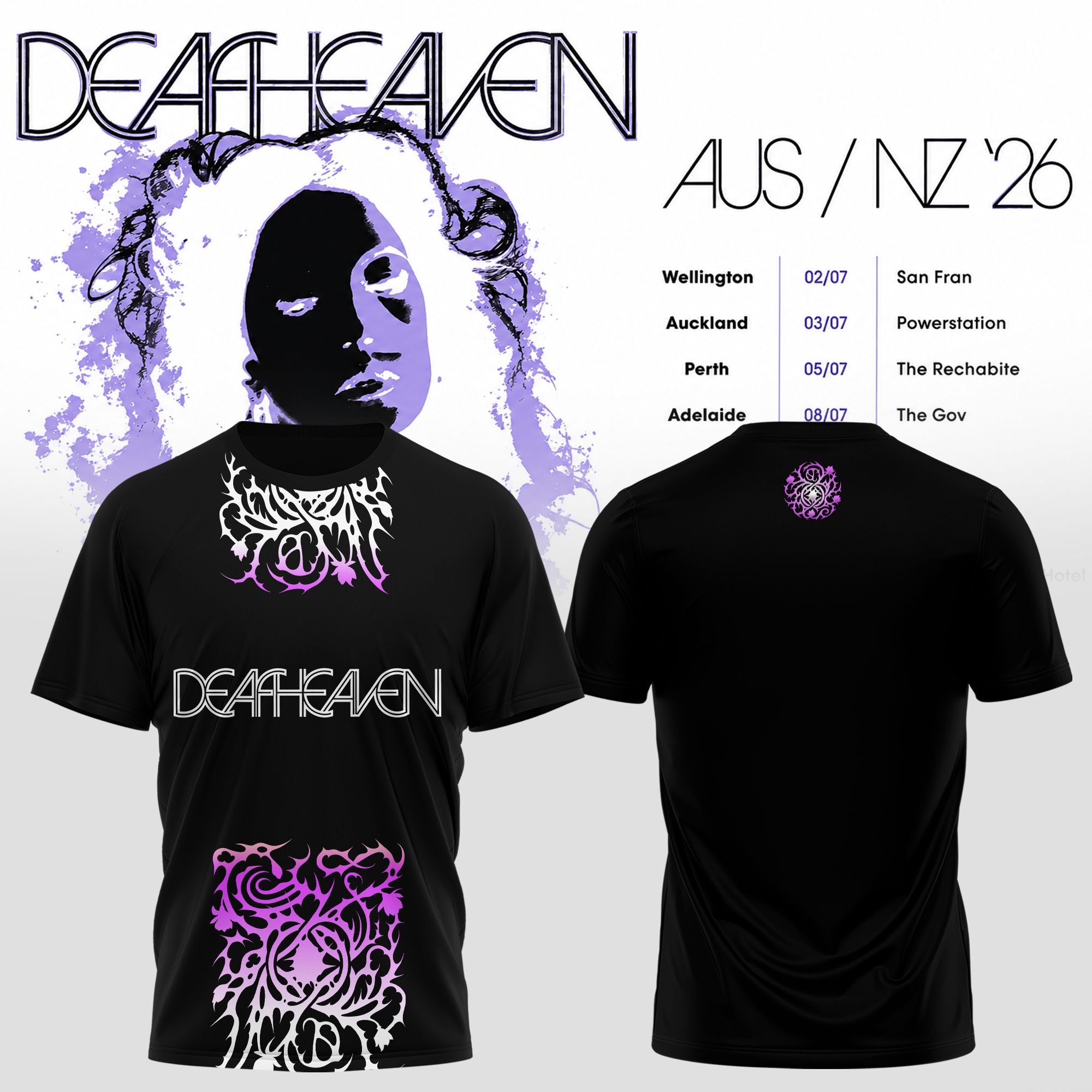 Deafheaven Aus Nz Tour 2026 Premium Merchandise Graphic T-Shirt