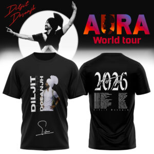 Diljit Dosanjh Aura World Tour 2026 Premium Concert Graphic T-Shirt3