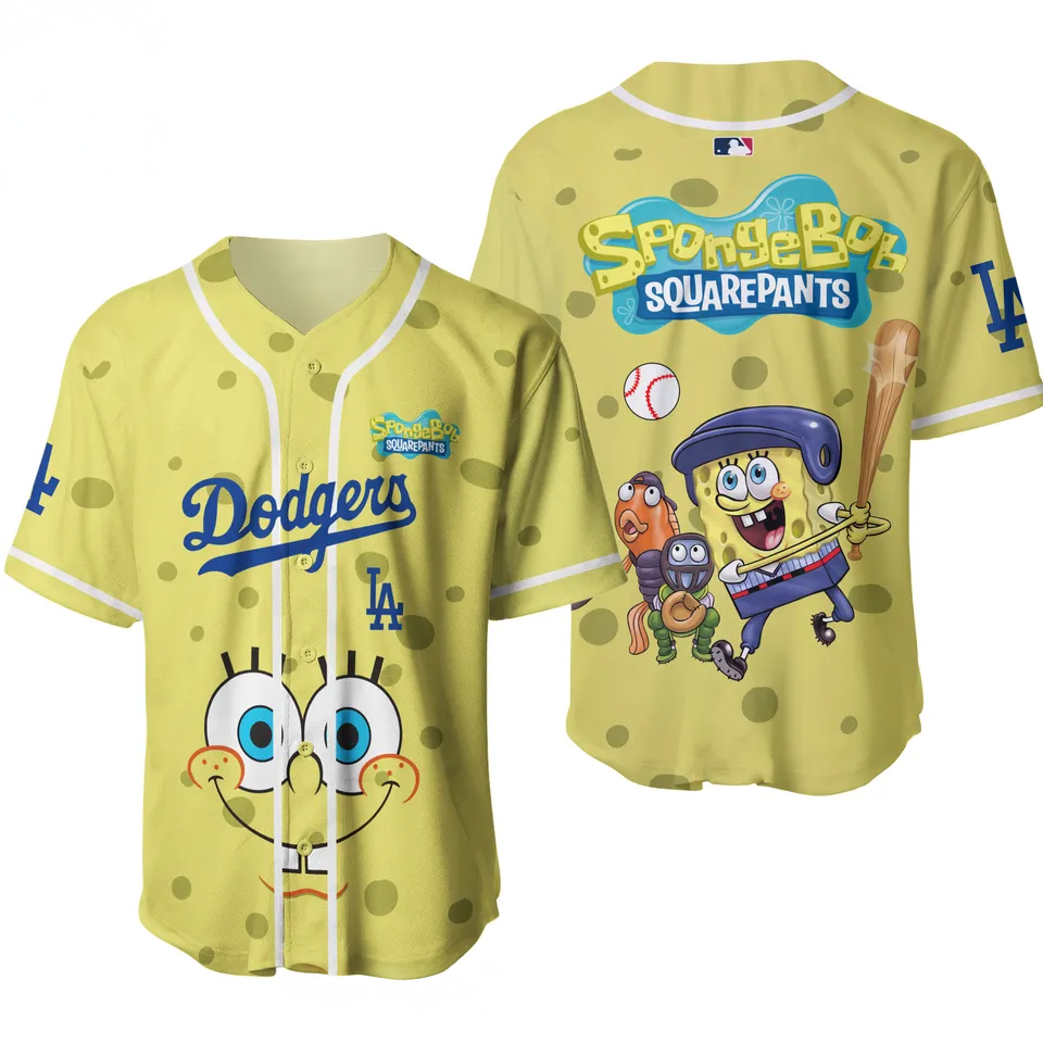 Los Angeles Dodgers Spongebob Squarepants 2026 Night Game Baseball Jersey