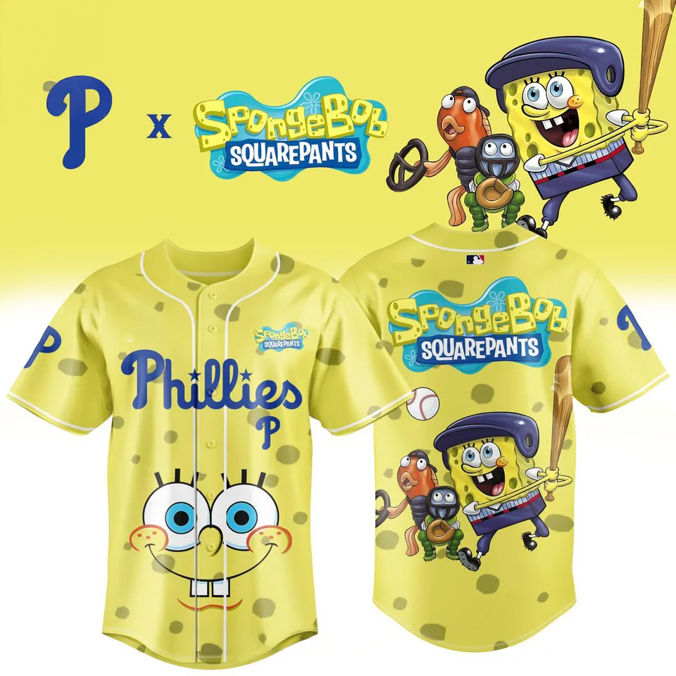 Philadelphia Phillies Spongebob Squarepants 2026 Night Game Baseball Jersey