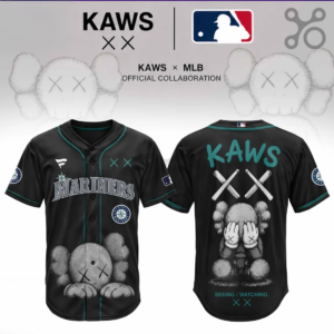 Kaws X Seattle Mariners Blackout Baseball Jersey 2026 Limited Fan Edition